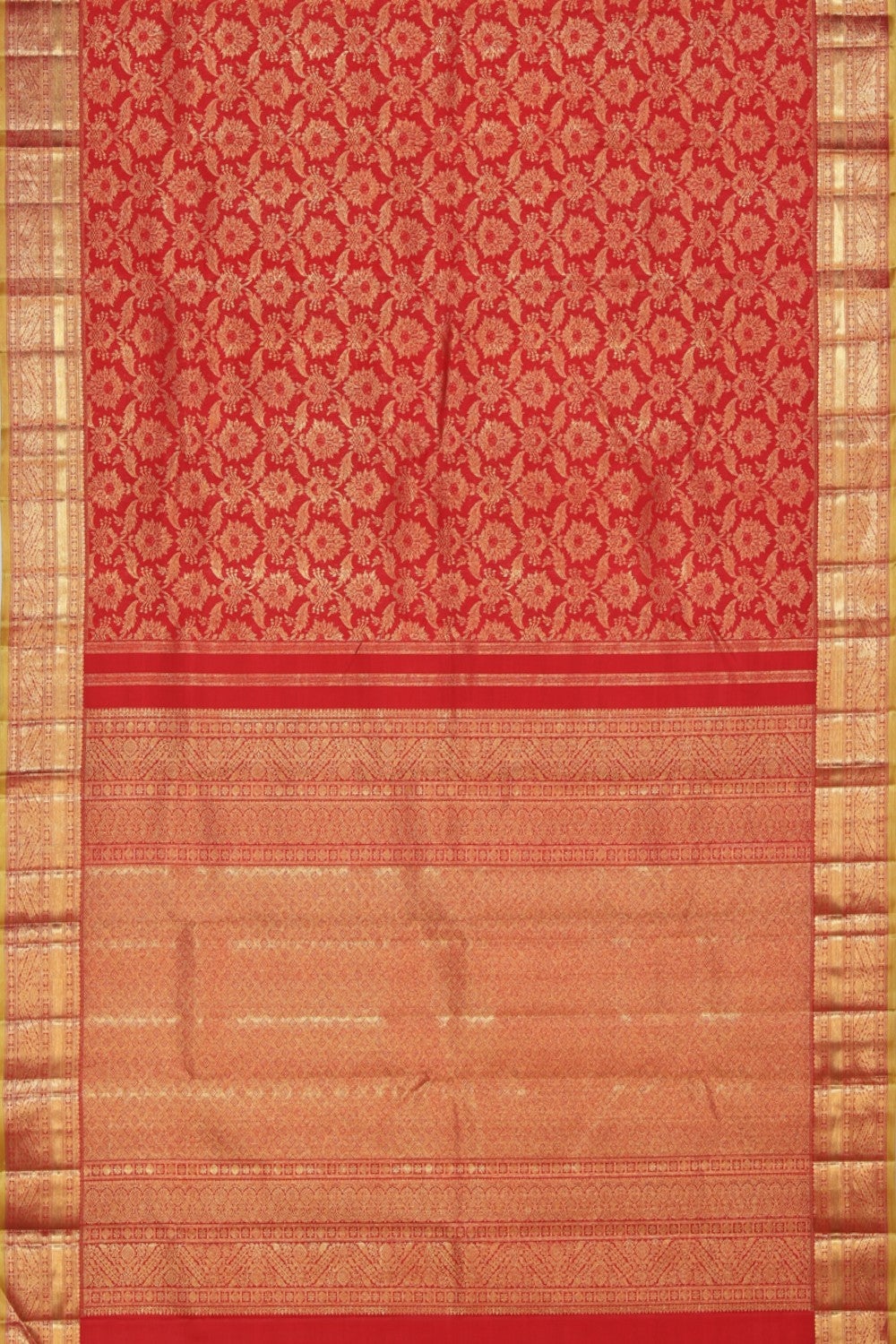 Image of Kanjivaram Silk Red Saree